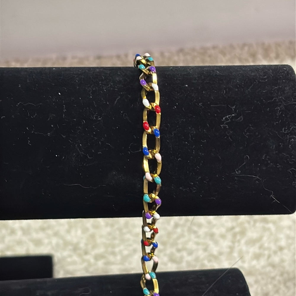 NWOT Stainless Steel Enamel Bracelet